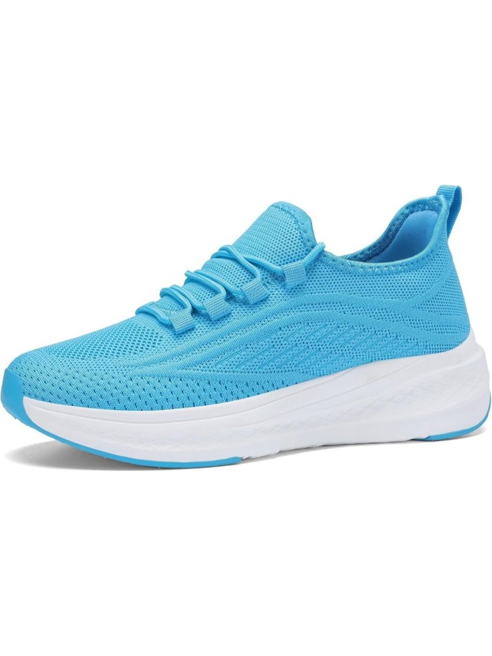 Women's Blue Breathable Lightweight Walking Non Slip Fashion Casual Sneaker